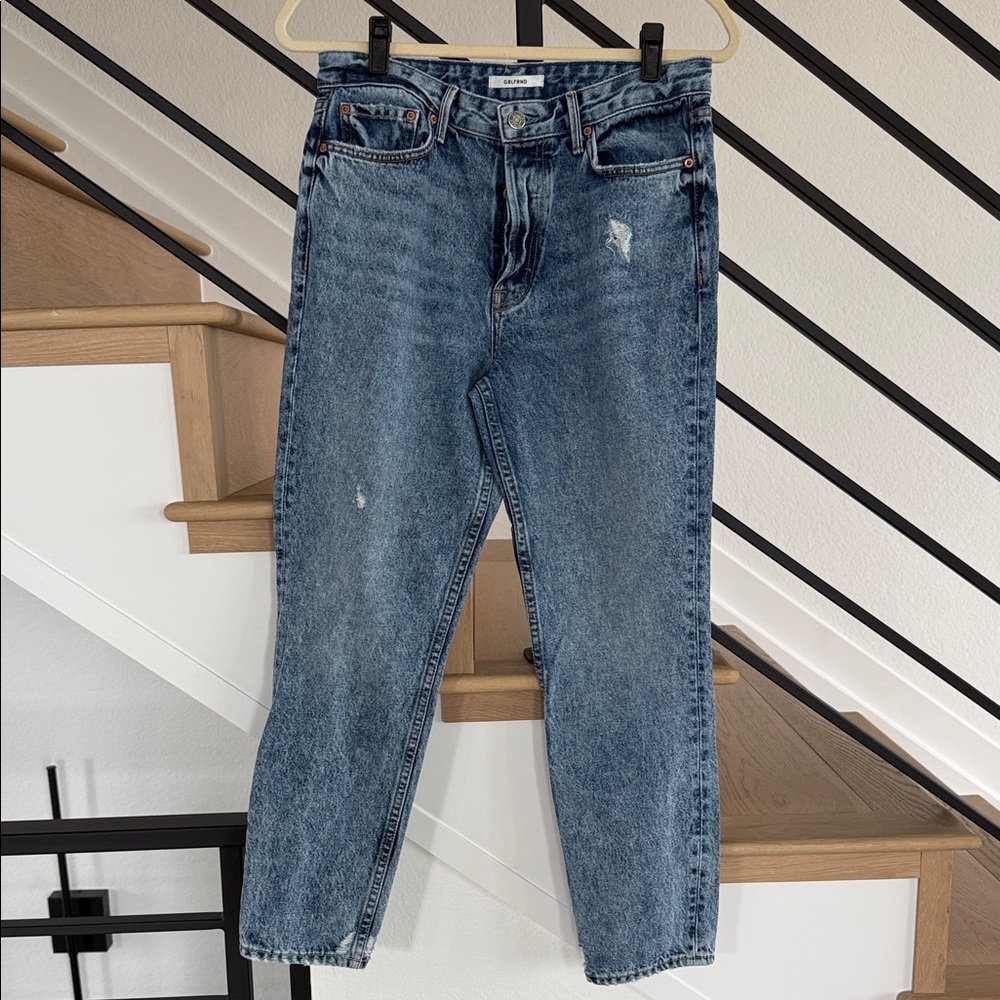 GRLFRND Distressed Blue Denim Jeans